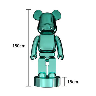 Electroplating Multicolour Bearbrick Statue Large-GraffitiWallArt