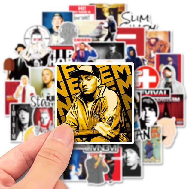 Eminem Hip Hop Stickers Pack - Famous Waterproof Bundle-GraffitiWallArt