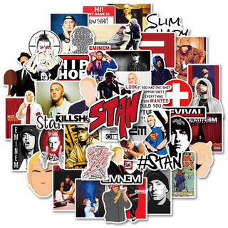 Eminem Hip Hop Stickers Pack - Famous Waterproof Bundle-GraffitiWallArt