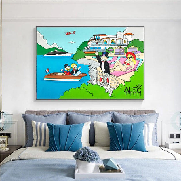 Enjoy Life: Mr Monopoly Canvas Wall Art - Luxury Life-GraffitiWallArt