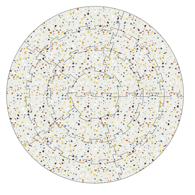 EVA Puzzle Mat Tiles - Yellow Mosaic Stone Theme-GraffitiWallArt
