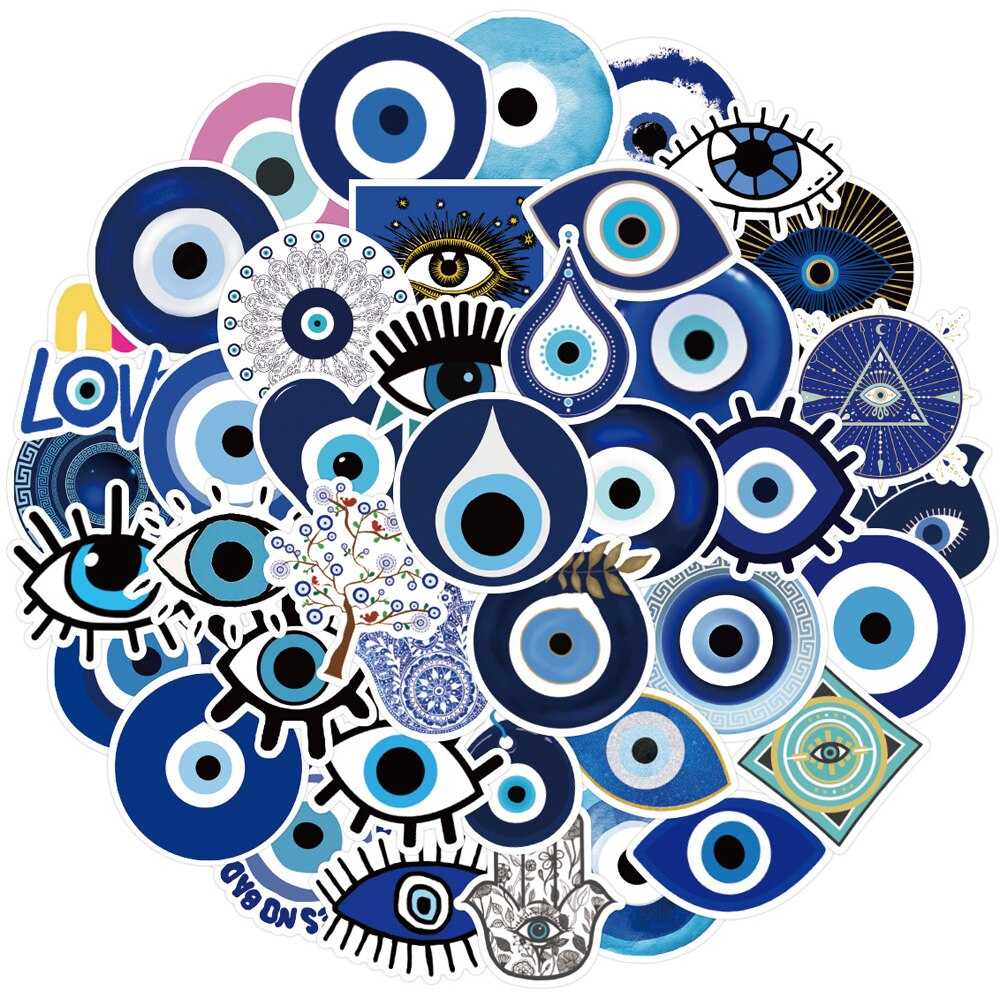 Evil Eye Stickers - Ward off negativity with powerful decals-GraffitiWallArt