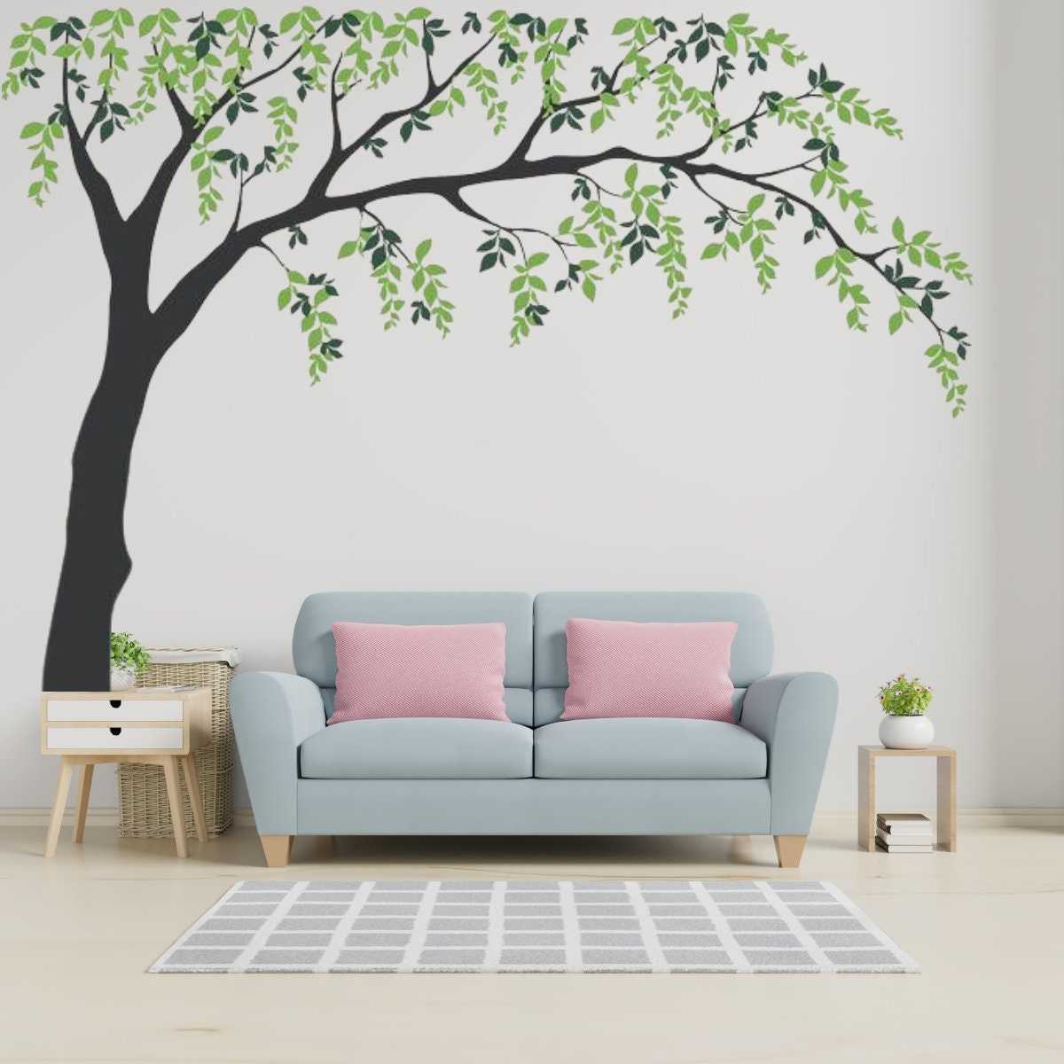 Falling Leaves Weeping Willow Tree wall Decal-GraffitiWallArt