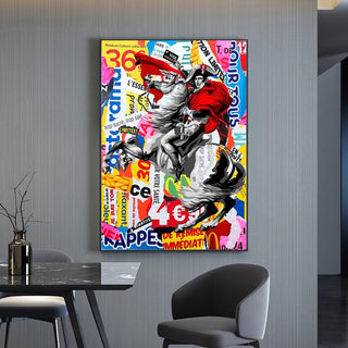 Famous Painting Napoleon Portrait Horse Oil Painting Canvas Prints Pop Wall Art Posters and Prints Picture for Living Room Home-GraffitiWallArt