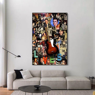 Famous Singer Elvis Canvas Wall Art-GraffitiWallArt