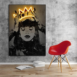 Famous Singer Posters Crown Woman Canvas Wall Art-GraffitiWallArt