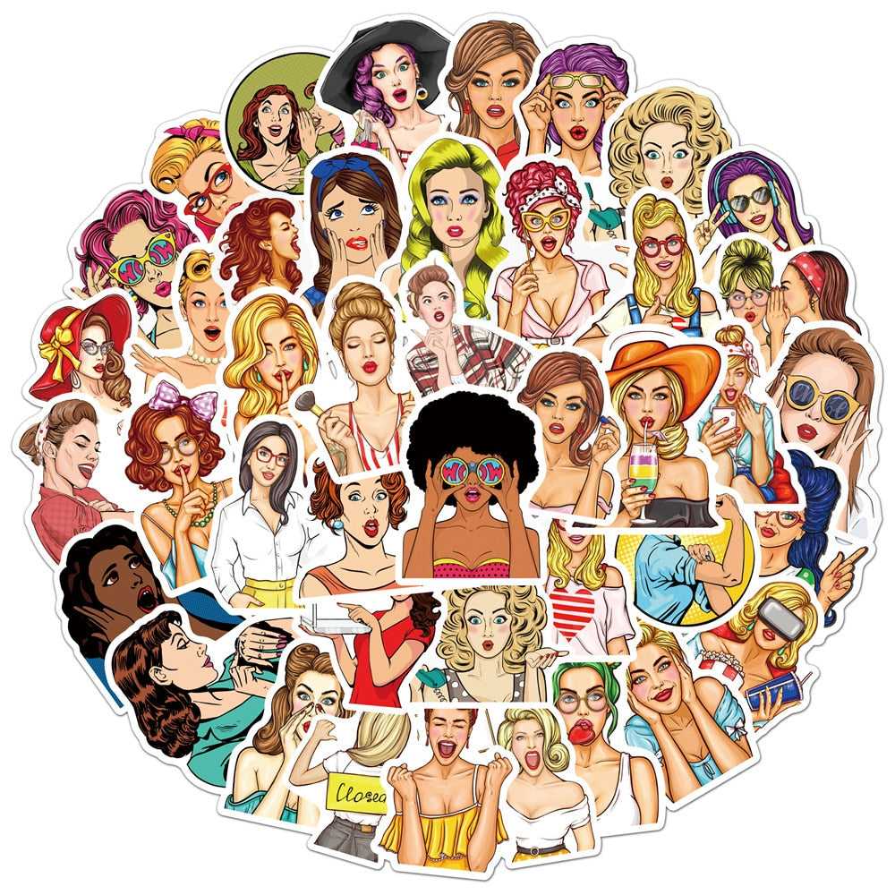 Fashion Girl Stickers Pack - Popular Waterproof Bundle-GraffitiWallArt