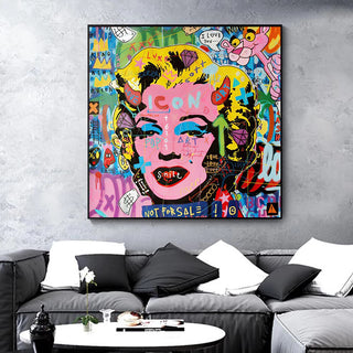 Fashion Icon: Marilyn Pop Art - Showcasing Iconic Style-GraffitiWallArt