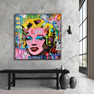 Fashion Icon: Marilyn Pop Art - Showcasing Iconic Style-GraffitiWallArt