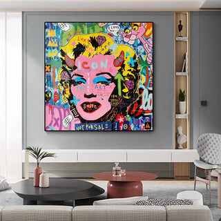 Fashion Icon: Marilyn Pop Art - Showcasing Iconic Style-GraffitiWallArt