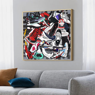 Fashion Sneaker Canvas Wall Art-GraffitiWallArt