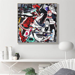 Fashion Sneaker Canvas Wall Art-GraffitiWallArt