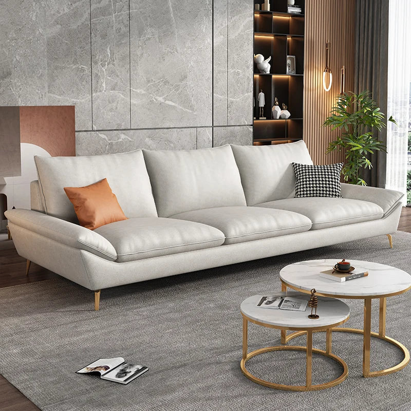 Faux Leather Designer Plaza Sofa Set-GraffitiWallArt