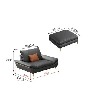 Faux Leather Designer Plaza Sofa Set-GraffitiWallArt