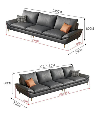 Faux Leather Designer Plaza Sofa Set-GraffitiWallArt