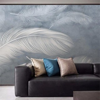 Feather Wallpaper for Home Wall Decor-GraffitiWallArt