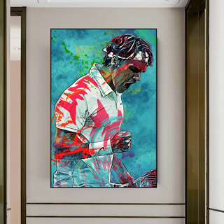 Federer Tennis Legend Canvas Wall Art - Sports Decor - Famous Icon-GraffitiWallArt