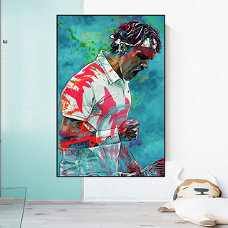 Federer Tennis Legend Canvas Wall Art - Sports Decor - Famous Icon-GraffitiWallArt