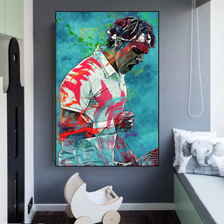 Federer Tennis Legend Canvas Wall Art - Sports Decor - Famous Icon-GraffitiWallArt