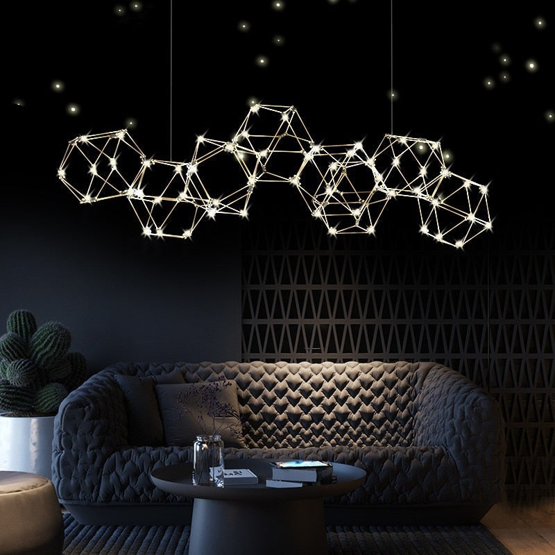 Firefly Chandelier: Mesmerizing Illumination-GraffitiWallArt