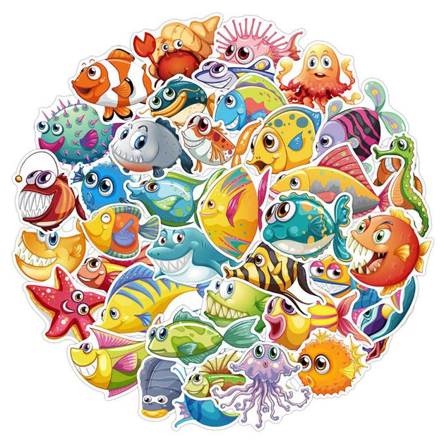 Fish Stickers: Get High-Quality Decals for Aquariums-GraffitiWallArt