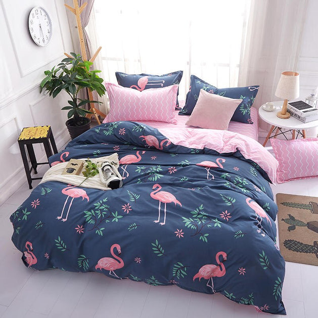 Flamingo Bedding Set – Shop Now Flamingo Design!-GraffitiWallArt