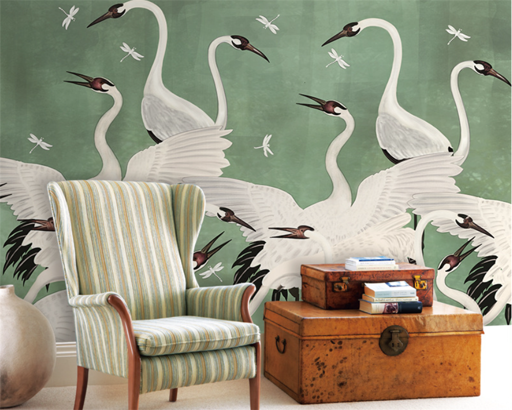 Flamingo Wallpaper Mural - Vibrant and Eye-Catching Design-GraffitiWallArt