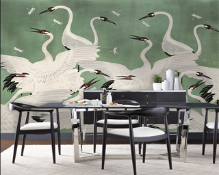 Flamingo Wallpaper Mural - Vibrant and Eye-Catching Design-GraffitiWallArt