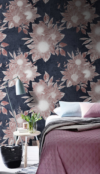 Floral Glows Wallpaper Mural-GraffitiWallArt