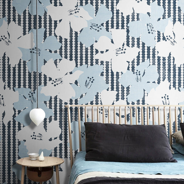 Floral Lily of the Valley Wallpaper Mural-GraffitiWallArt