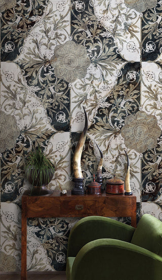 Floral Luxurious Wallpaper Mural-GraffitiWallArt