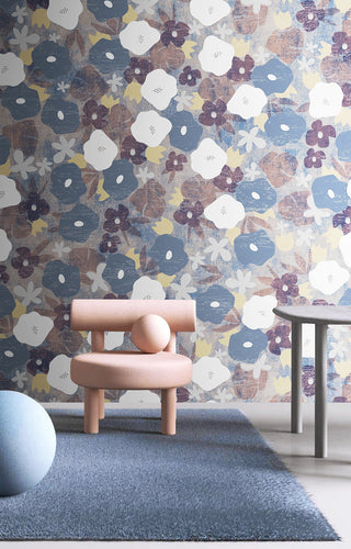 Floral Union Wallpaper Mural-GraffitiWallArt