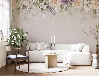 Floral Wallpaper Mural: Transform your space with elegance-GraffitiWallArt