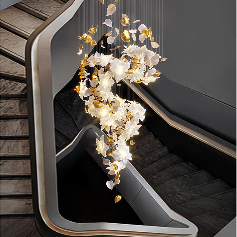 Flower Ceiling LED Chandelier - Elegant Focal Point-GraffitiWallArt
