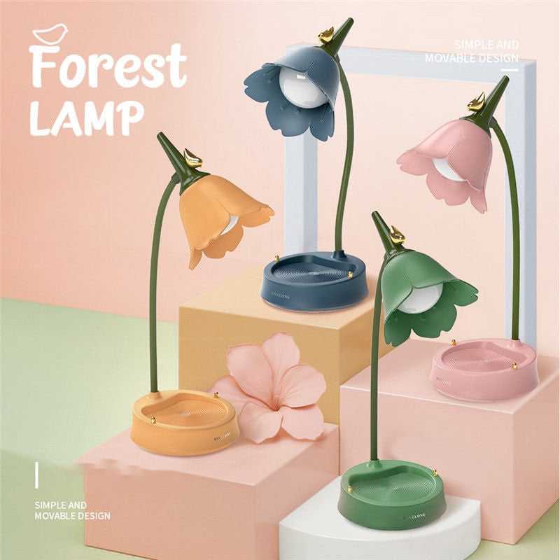 Flower LED Desk Lamp: Illuminate Your Space-GraffitiWallArt