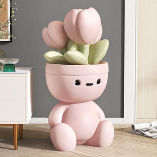 Flower Man Kids Room Storage Plant Statue-GraffitiWallArt