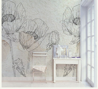 Flowers Wallpaper Mural: Vibrant Floral Designs for Walls-GraffitiWallArt