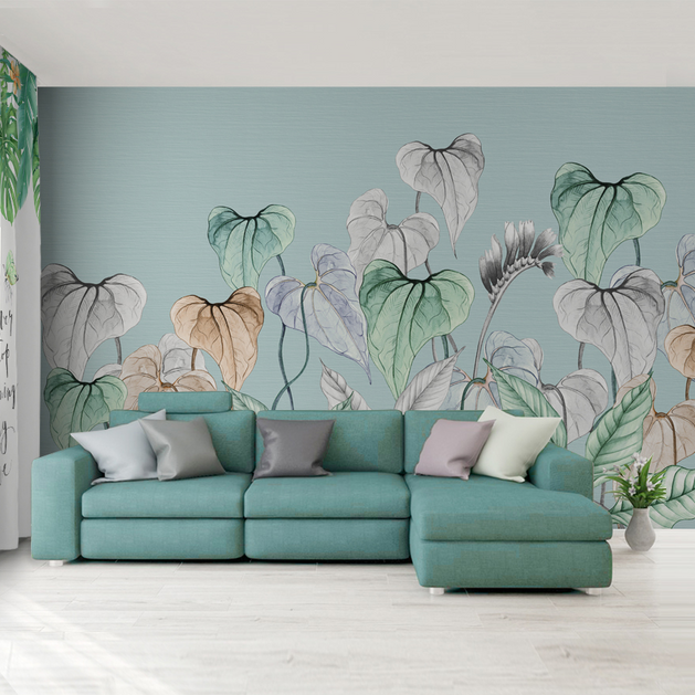 Flowers with Stem Wallpaper Murals: Stunning Wall Decor