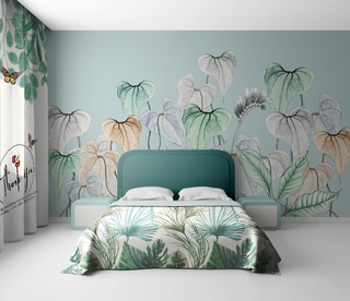 Flowers with Stem Wallpaper Murals: Stunning Wall Decor-GraffitiWallArt