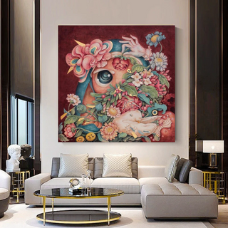 Flowery Canvas Wall Art-GraffitiWallArt