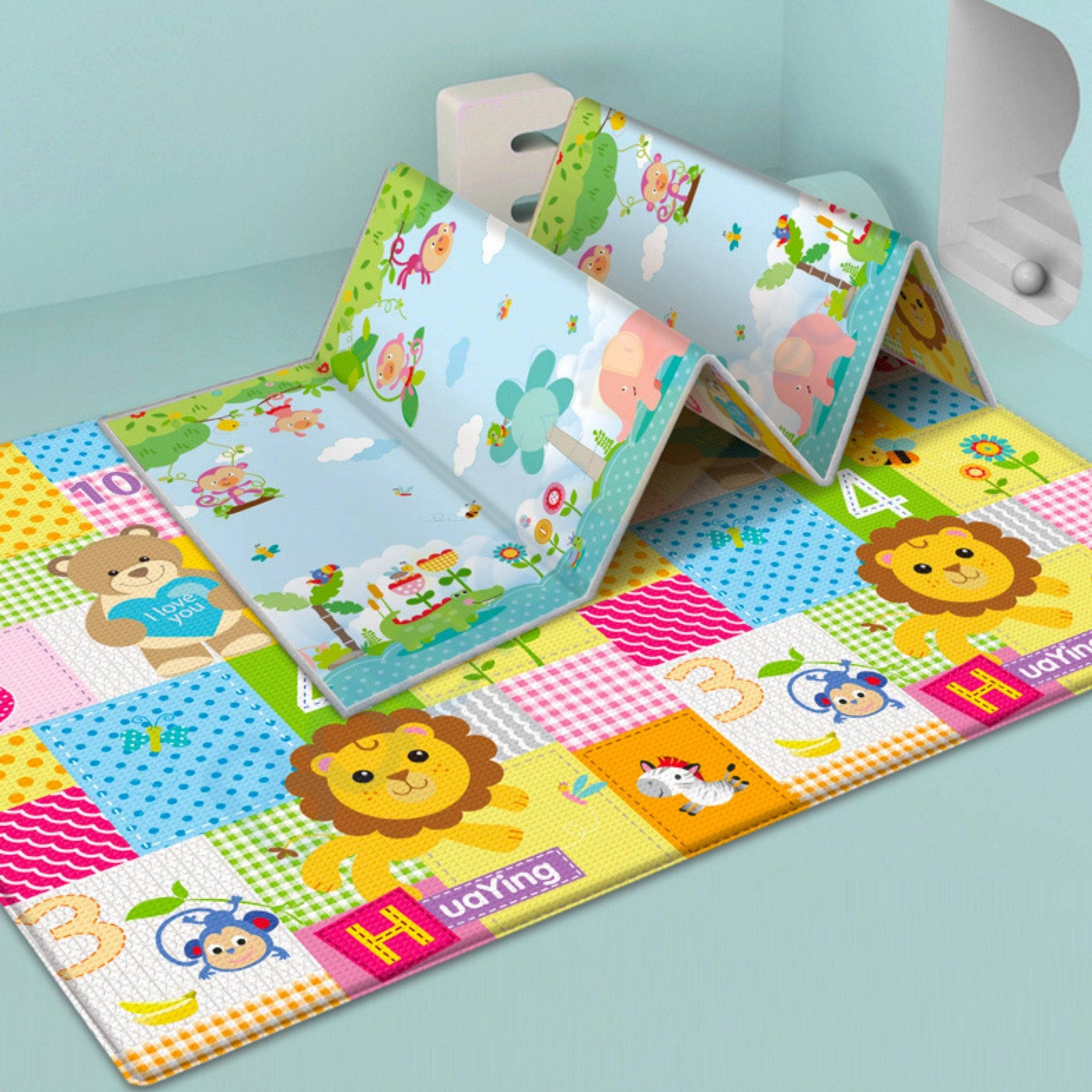 Foldable Baby Play Mat - Crawling and Folding Mat for Kids-GraffitiWallArt