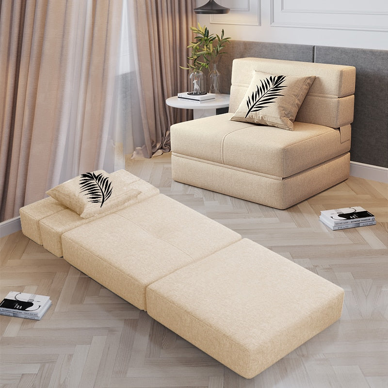 Foldable Sofa: Lazy Recliner Sofa Dual-Use Lazy Sofa Bed-GraffitiWallArt