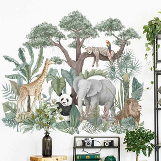 Forest Animal Large Tree Wall Stickers Decal-GraffitiWallArt