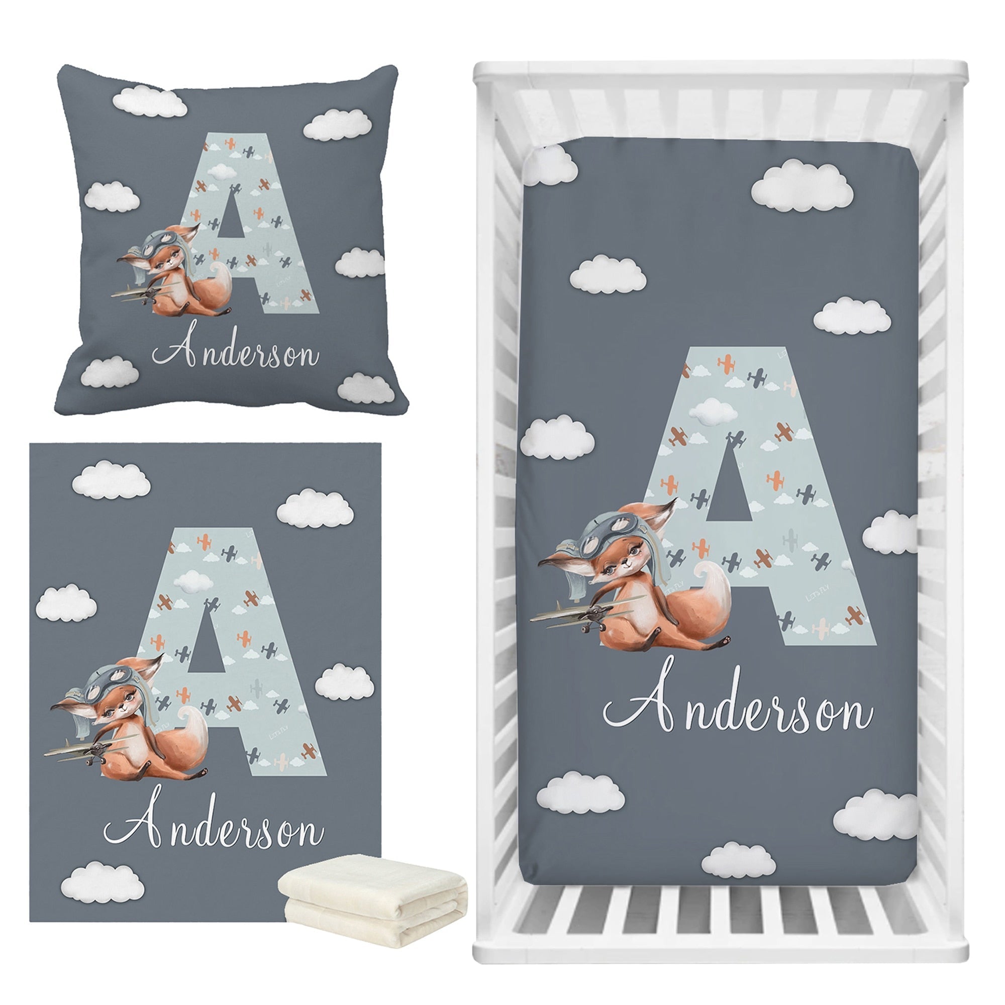 Fox Cot Bedding Set - Adorable and Cozy Nursery Beddings-GraffitiWallArt