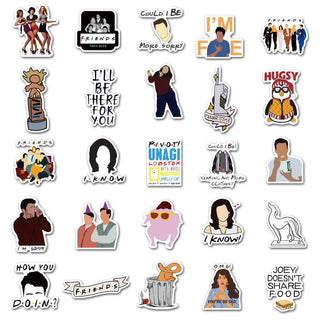 Friends TV Series Stickers - Famous Waterproof Bundle-GraffitiWallArt