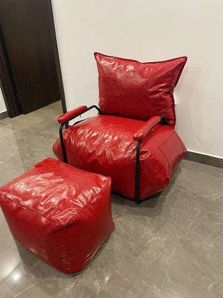 Funda Single Leather Sofa Chair Set-GraffitiWallArt