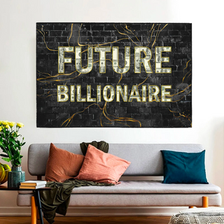 Future Billionaire Canvas Wall Art-GraffitiWallArt