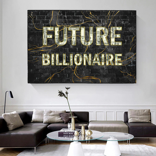 Future Billionaire Canvas Wall Art-GraffitiWallArt