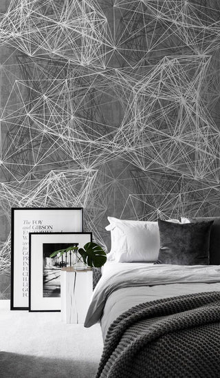 Galaxy Networking Geometric Wallpaper Mural-GraffitiWallArt