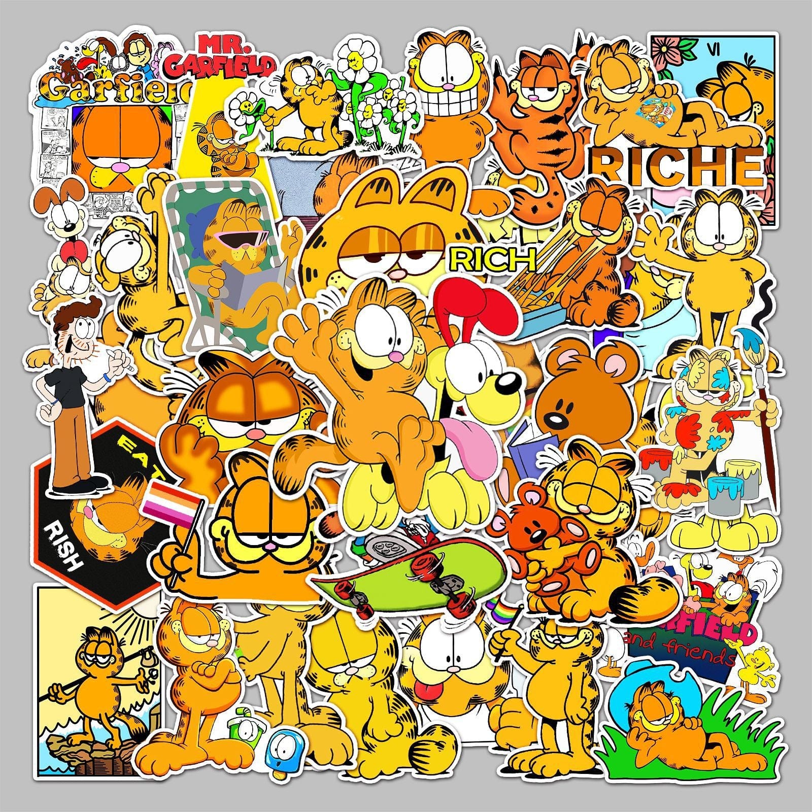 Garfield Sticker Pack - Famous and Waterproof Bundle Stickers-GraffitiWallArt